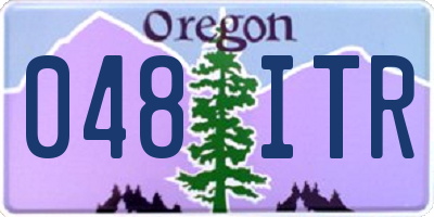 OR license plate 048ITR