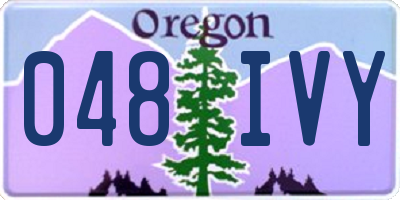 OR license plate 048IVY