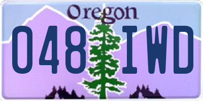 OR license plate 048IWD