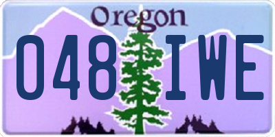 OR license plate 048IWE