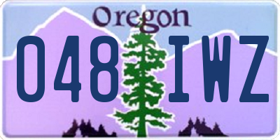 OR license plate 048IWZ