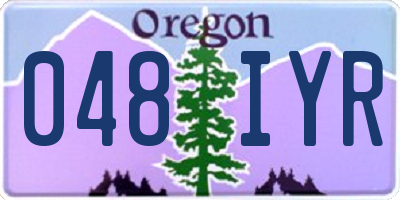 OR license plate 048IYR