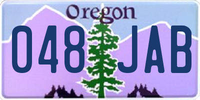 OR license plate 048JAB