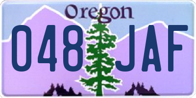 OR license plate 048JAF