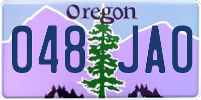 OR license plate 048JAO