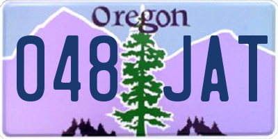 OR license plate 048JAT