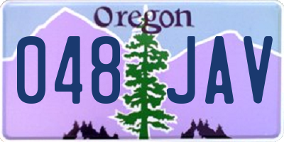 OR license plate 048JAV