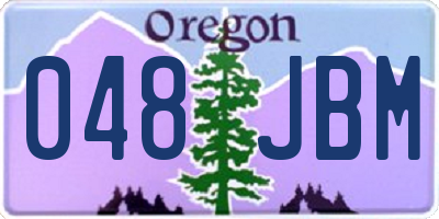 OR license plate 048JBM