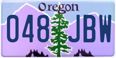 OR license plate 048JBW