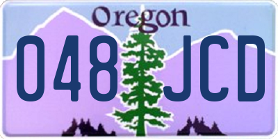 OR license plate 048JCD