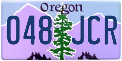 OR license plate 048JCR