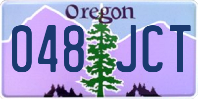 OR license plate 048JCT