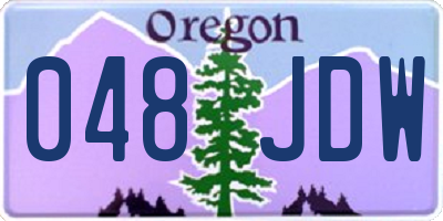 OR license plate 048JDW