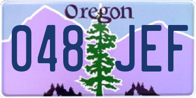 OR license plate 048JEF