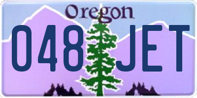 OR license plate 048JET