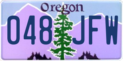 OR license plate 048JFW