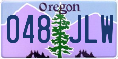 OR license plate 048JLW