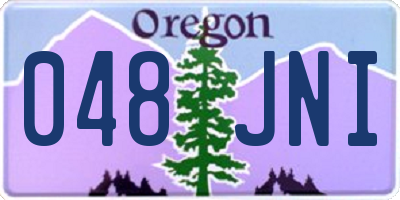 OR license plate 048JNI