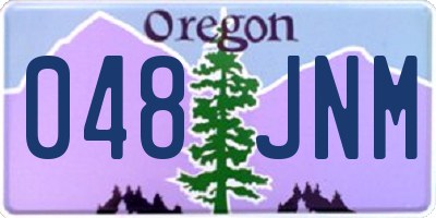 OR license plate 048JNM