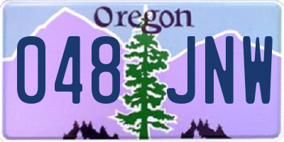 OR license plate 048JNW
