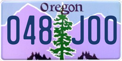 OR license plate 048JOO