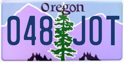 OR license plate 048JOT