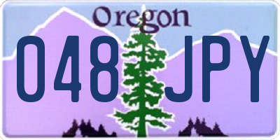 OR license plate 048JPY