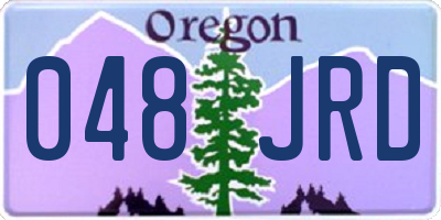 OR license plate 048JRD