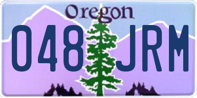 OR license plate 048JRM