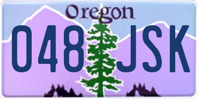 OR license plate 048JSK