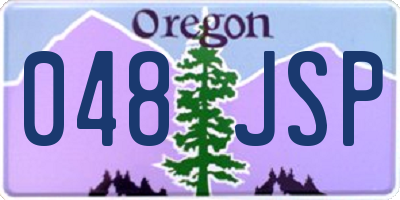 OR license plate 048JSP