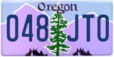 OR license plate 048JTO