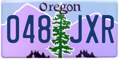 OR license plate 048JXR