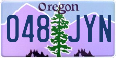 OR license plate 048JYN