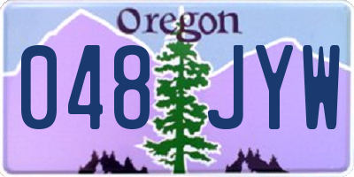 OR license plate 048JYW