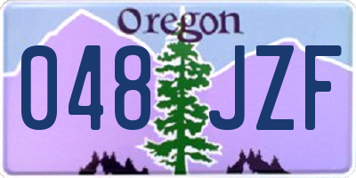 OR license plate 048JZF
