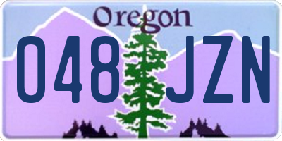 OR license plate 048JZN
