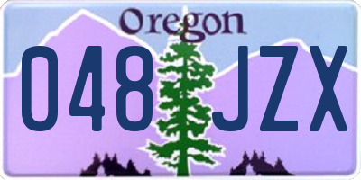 OR license plate 048JZX