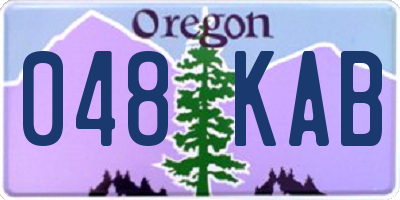 OR license plate 048KAB