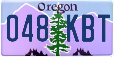 OR license plate 048KBT