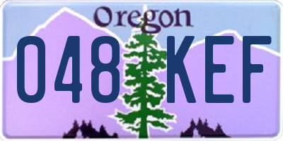 OR license plate 048KEF