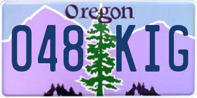 OR license plate 048KIG