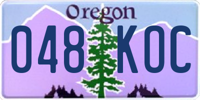 OR license plate 048KOC