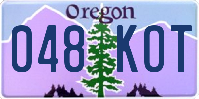 OR license plate 048KOT