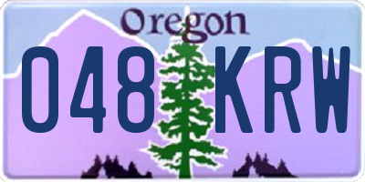 OR license plate 048KRW