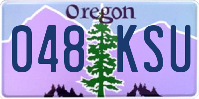 OR license plate 048KSU