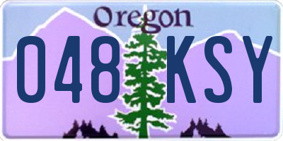OR license plate 048KSY