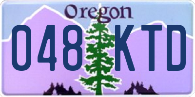 OR license plate 048KTD