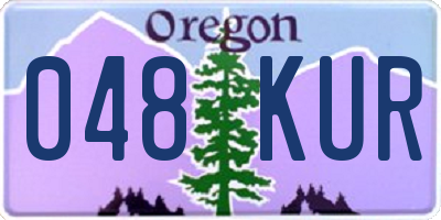 OR license plate 048KUR