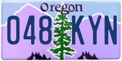 OR license plate 048KYN